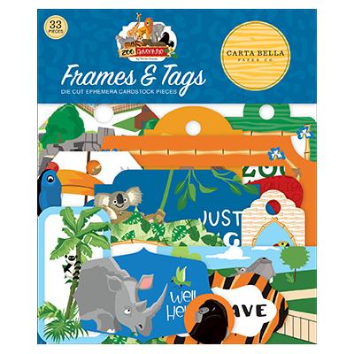 Carta Bella Zoo Adventure Die Cuts - Frames & Tags